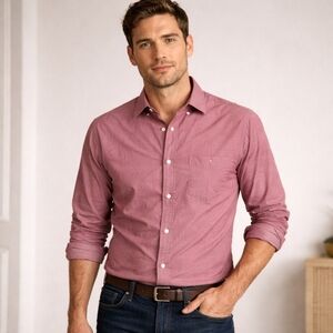 Ralph Lauren Purple Casual Button Down Shirt Slim Fit